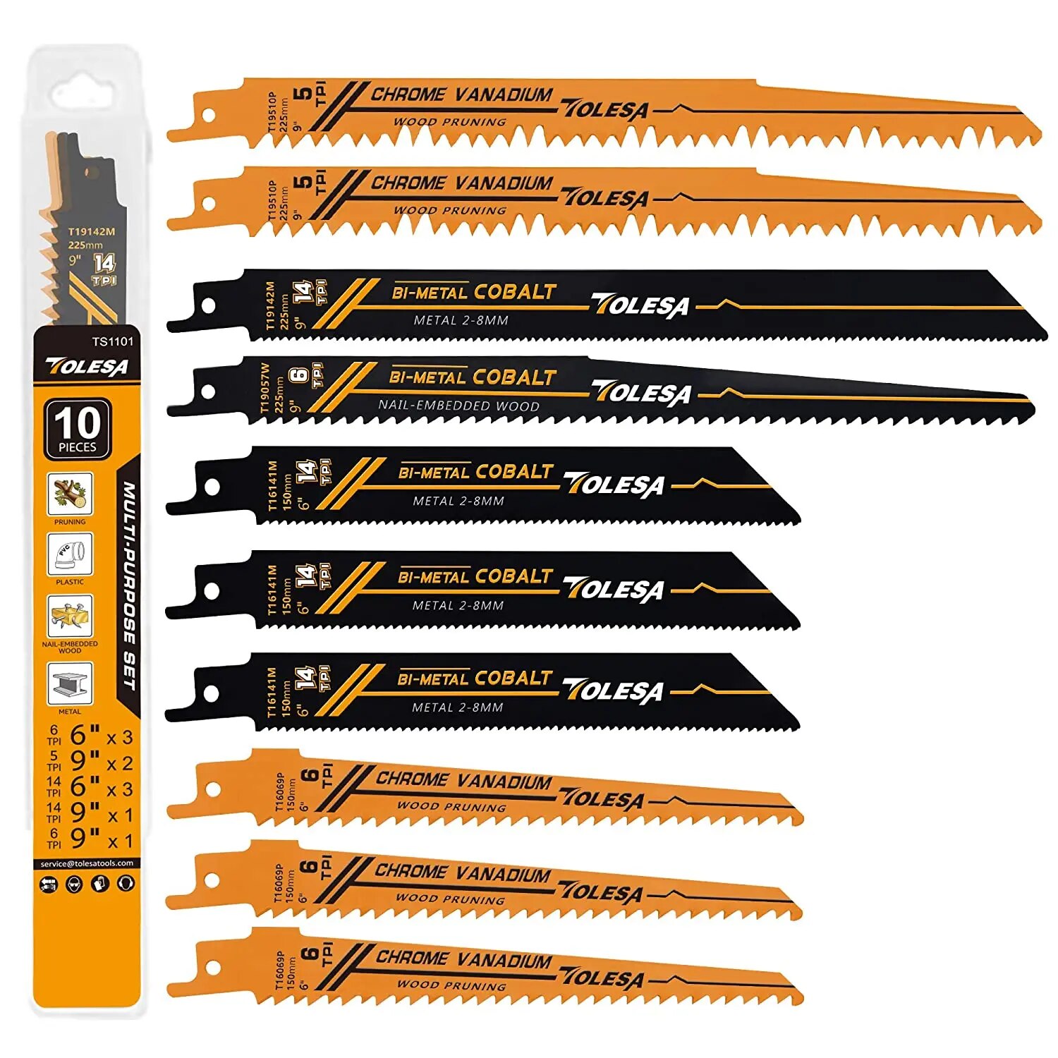Heavy Equipment Blade - TOLESA 10 adet pistonlu bi-metal testere