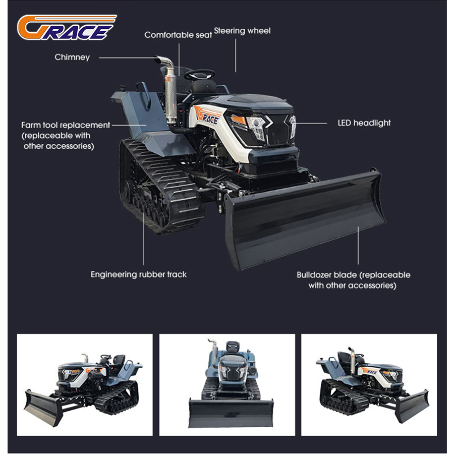 Mini Paletli Traktörü Buldozer - Mini Bulldozer Attachments incelemesi ve fiyatı